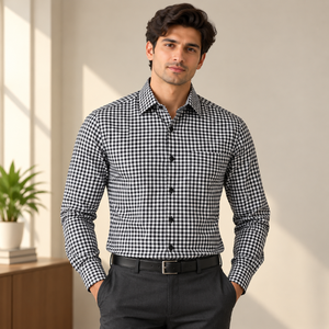 Camisa Clásica de Cuadros para Hombre, 100% Algodón, Suave y Transpirable, con Botones, para Uso Diario Informal, Proveedor de Camisas para Hombre al por Mayor - Product Image 3