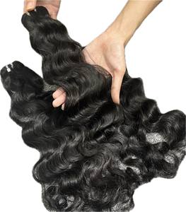 Qualité supérieure VIETMAMES Grade Remy vague naturelle Extensions de cheveux non transformés 100% cheveux humains vierges Machine Double trame plus foncée - Product Image 1
