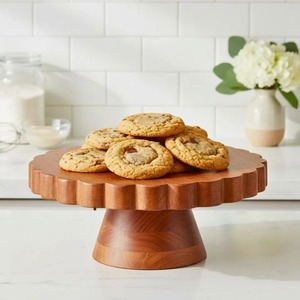 Soporte Redondo de Madera Ecológico para Pasteles, Hecho a Mano, para Exhibición de Postres en Fiestas, Bodas, Panaderías y Cafeterías - Product Image 4