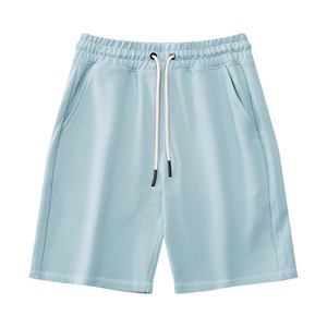 Pantalones Cortos Deportivos Personalizados con Cordón Ajustable para Hombre, en Gris, Tejido Transpirable y Ecológico, Venta al Por Mayor - Product Image 1