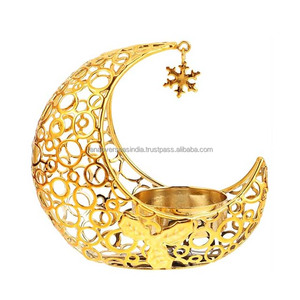 Lujoso portavelas de hierro con acabado dorado, centro de mesa Premium para comedores, espacios de estar y ocasiones - Product Image 6