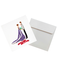 Carte de vœux 3D artisanale en papier quilling sur le thème des couples romantiques, vente en gros pour mariage et Saint-Valentin