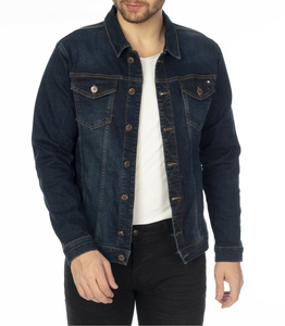 Chaqueta vaquera azul para hombre, estilo casual, a la moda, cómoda para el día a día, estilo streetwear, con lavado desgastado, para invierno. - Product Image 5