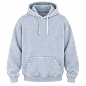 Sudadera con Capucha Oversize Unisex Lavada de Felpa Francesa 100% Algodón, Casual, con Bolsillo y Parche Bordado Personalizado, para Invierno - Product Image 1