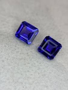 แทนซาไนต์ธรรมชาติ เกรด AA+ ขนาด 7 มม. ทรง Asscher Cut น้ำหนัก 3.73 กะรัต คู่ พลอยหลวม เจียระไนหลากเหลี่ยม เปลี่ยนสีได้ เหมาะสำหรับทำเครื่องประดับ/นักสะสม - Product Image 1