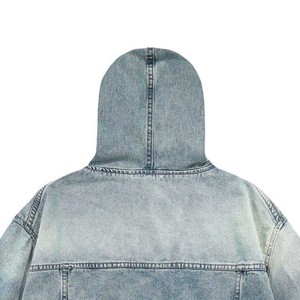 <b>Mens</b> <b>Denim</b> Hoodies Modern Stretch Hoodie <b>Jacket</b> Lightweight Casual Wear OEM/ODM Spring Private Label Factory Direct - Product Image 4