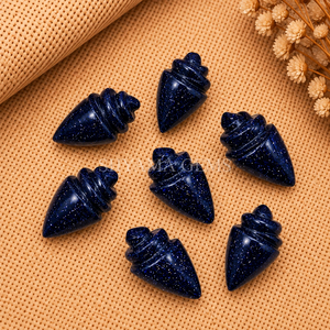 Concha de Concha de Sol Azul Tallada en Piedra Preciosa de 18x10mm, Piedra Suelta para Fabricación de Joyas al por Mayor, Collares, Pulseras y DIY - Product Image 2