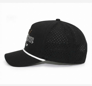 Casquettes vietnamiennes premium 5 panneaux, forme structurée, unisexe, visière incurvée, cordon et broderie 3D personnalisée pour le golf et le sport - Product Image 2