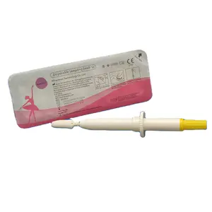 Medic Steril Swab Grade Pp Rod Cabeza de esponja suave Muestreo de útero Self Collected Hpv Dispos Cercical Sample Swab