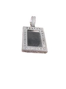 Custom <b>Memory</b> <b>Frame</b> Pendant with VVS Moissanite Diamond 925 Sterling Silver Fine Pendants & Charms - Product Image 3