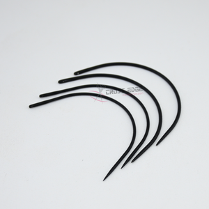 เข็มเย็บผมรูปตัว C สำหรับต่อผมแบบขายส่ง ทำจากสแตนเลส ใช้สำหรับเย็บวิกผมและถักทอผม - Product Image 1