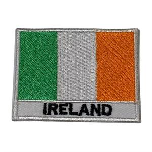 Offre Spéciale – Écussons Brodés Personnalisés à Thermocoller en Forme de Fleur avec Drapeau National pour Uniformes et Vêtements – Petits Écussons Brodés Drapeau - Product Image 1