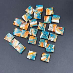 AAA+ Ostra Natural y Crisocola, Gema Suelta en Forma Cuadrada - Product Image 3