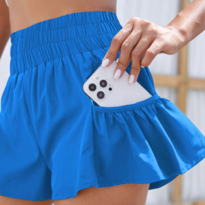 Breathable Women Track Shorts Custom Athletics Wear High Waist Gym Shorts Moisture Wicking Outdoor Fitness <b>Running</b> Gear Shorts - Product Image 5