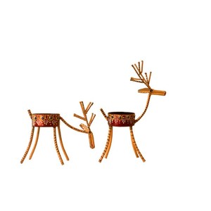 Bougeoir en forme de cerf de fer rétro amusant T Light Home Decor avec Funky Vibe - Product Image 2