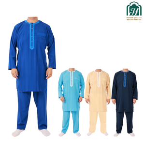 Abbigliamento Maschile Arabo, Vestiti Musulmani Economici in <span class=keywords><strong>Stile</strong></span> Africano, Abito Lungo <span class=keywords><strong>con</strong></span> Maniche Lunghe e Pantaloni - Product Image 4