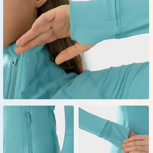 Chaqueta Deportiva Profesional con Cierre, de Secado Rápido, Manga Larga, para Fitness, Gimnasio, Entrenamiento, Yoga y Deportes al Aire Libre - Product Image 6