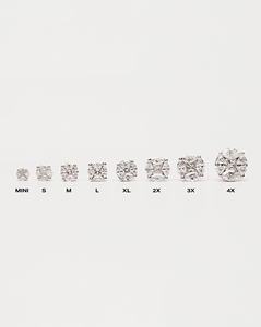 Cluster Marquise Princess Lab Grown Diamond Solitaire Stud Earrings Sparkling Minimalist Everyday Wear Studs 925 Sterling Silver - Product Image 4