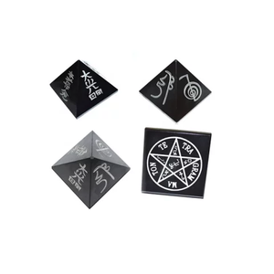 Set de Símbolos de Reiki Ovalados de Ágata Negra Natural, Tallado a Mano, Piedra Preciosa para Sanación, Grabado de Chakra del Amor, Regalo de Pascua - Product Image 6