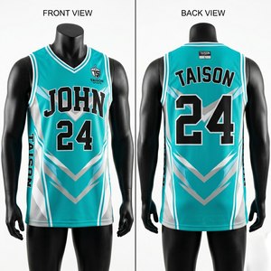Maillot de basket en mesh polyester respirant 150 GSM, vert olive, avec bordure orange sur les côtés, design de logo personnalisé par sublimation. - Product Image 5