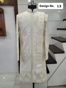 Ensembles de mariage Kurta en soie Cobra et tissu Malai, ensemble Farma, Sherwani, finition luxueuse, tenue de marié, mode masculine festive - Product Image 3