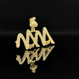 Pendentif personnalisé en alliage plaqué rhodium avec diamants brillants Ice Hustle Prestige Hip Hop par Ice Legacy - Product Image 1