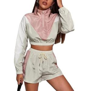 Conjunto de Pantalones Cortos y Chaqueta Cortavientos de 2 Piezas Personalizable para Mujer, con Cierre, Transpirable e Impermeable, de Primera Calidad - Product Image 3