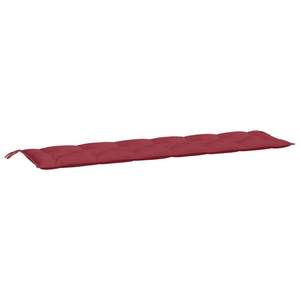 Coussin de banc de jardin en tissu Oxford 100% polyester rouge bordeaux, coussins et oreillers d'extérieur - Product Image 2