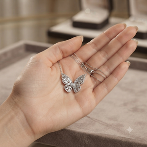 Bijoux de mode unisexe en argent 925, pendentifs et breloques personnalisés mignons en forme de papillon, inspirés de la nature, avec diamants en moissanite, colliers, cadeaux - Product Image 4