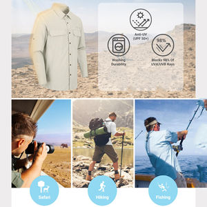 เสื้อเดินป่าสำหรับผู้ชาย ดีไซน์โดดเด่น ระบายอากาศได้ดี คุณภาพสูง แขนยาว ปกคอพับ สไตล์สตรีทแวร์ แห้งเร็ว - Product Image 5