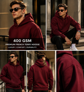 400 GSM Heavyweight Oversized pullover <b>Hoodie</b> Manufacturer Streetwear OEM Private Label - Product Image 4
