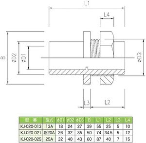 Kansaikako Conector de PVC de paso recto para pared, tipo simple, con rosca, nuevo, 20A, con tuerca, sin junta incluida KJ-020-021 - Product Image 6
