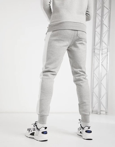 Men's Grey Tracksuit Set Full Sleeve Crew Neck Solid Color Casual <b>Joggers</b> With Side Pockets Breathable Polyester Autumn Wear - Product Image 4
