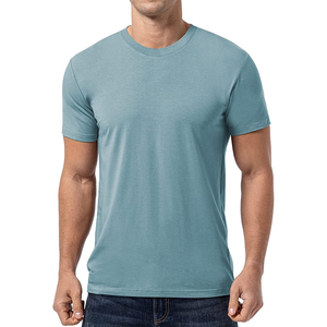 T-shirt uni à col rond pour homme, manches courtes, coupe classique, couleur unie, t-shirts décontractés en jersey de coton, vêtements de tous les jours, tee-shirt basique - Product Image 4