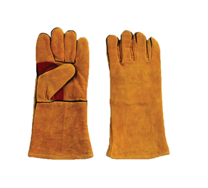 High Quality High Heat Resistance Anti-Cut Anti-Smash Breathable/Comfortable Fleece Lined Golden Cowhide Leather Welding <b>Gloves</b> - Product Image 1