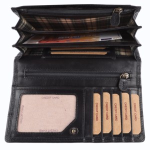 Genuine Leather Women Clutch Purse with RFID and Large Capacity Card storage <b>Wallet</b> for <b>Ladies</b> Custom Color Option - Product Image 2