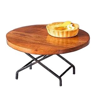 Gran demanda de soporte de pastel de madera de un solo nivel de alta calidad de forma redonda para bodas, hoteles y restaurantes a bajo precio - Product Image 1
