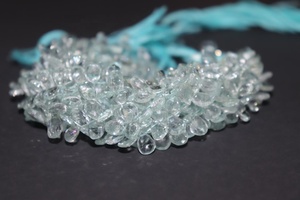 Perles d'aquamarine bleues naturelles de qualité AAA, forme poire, pour la fabrication de bijoux - Product Image 3