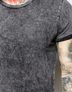 Nouvel Arrivage – T-shirt Homme en Coton de Haute Qualité, Coupe Classique, Manches Courtes, Lavage Acide Personnalisé, Vente en Gros pour l'Été - Product Image 6