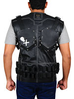 Gilet en cuir rembourré personnalisé, design unique, veste en cuir décontractée de haute qualité, col montant, réversible, imperméable pour homme