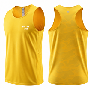 Custom Lightweight Polyester Tank Top <b>Men</b> <b>Sleeveless</b> Quick Dry Breathable Sports Training Gym Running Performance <b>Vest</b> - Product Image 1