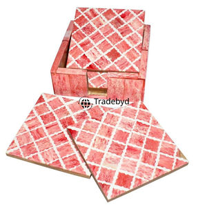 Posavasos Artesanal con Incrustaciones de Hueso, Elegante Adorno para Mesa de Centro de Tradebyd - Product Image 6