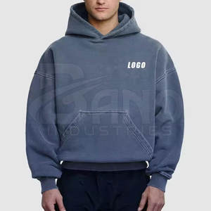 Sudaderas con Capucha de Diseño Popular, Lavado Ácido, 100% Algodón, Tela de Felpa, Tacto Suave, Alta Calidad, Transpirables, Ecológicas, Personalizadas, para Invierno - Product Image 3