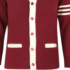 Crea tu Propio Suéter Cárdigan de Punto con Logotipo Personalizado de Alta Calidad, Cuello en V, Informal, para Hermandades/Fraternidades/Escuelas/Universidades - Product Image 3