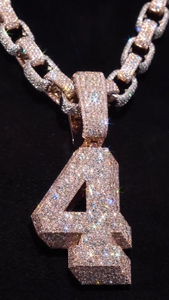 Moissanite Letter A Pendant Iced Out Hip Hop <b>Necklace</b> Custom <b>Initial</b> Jewelry Personalized Luxury Gift for Men Women - Product Image 4