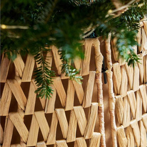 Water Hyacinth <b>Tree</b> Collar <b>Christmas</b> Ornaments Natural <b>Base</b> Ring Cover Decoration Set <b>for</b> Noel <b>Trees</b> - Product Image 3
