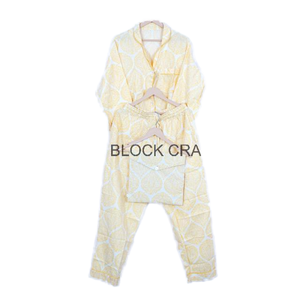 Conjunto de Pijama de Mujer de Primavera, Estilo Vintage, Simple, Transpirable, de Secado Rápido, 100% Algodón, Cuello en V, Manga Larga, Cierre de Botones - Product Image 1