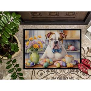 American Bulldog Easter Decor Doormat Non-Slip <b>Indoor</b>/Outdoor Washable Low Pile Rug 24H X 36W Front <b>Door</b> <b>Mat</b> for Entryway - Product Image 3