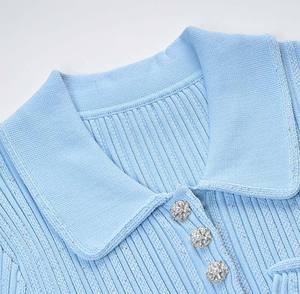 Robe Polo Classique en Piqué pour Femme - Tenue Estivale Sportive - Vêtement Féminin Personnalisable avec Bordure Contrastante - Product Image 4