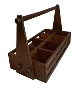 Caja de Almacenamiento de Madera, Diseño Rústico Cuadrado con Recorte de Corazón, Hecha a Mano, para Organizar Objetos en la Sala de Estar - Product Image 3